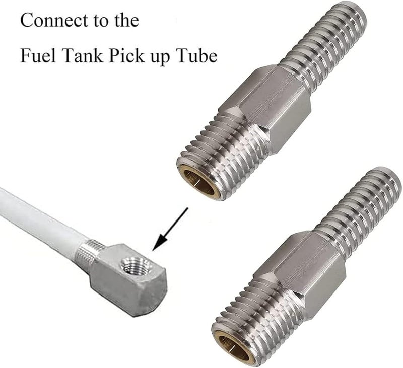 Zeiboat 2 Pack Anti-Siphon Valve for Engine and Tank, Aluminum, 1/4'' NPT, 3/8'' Hose ID Dimension - Image 2